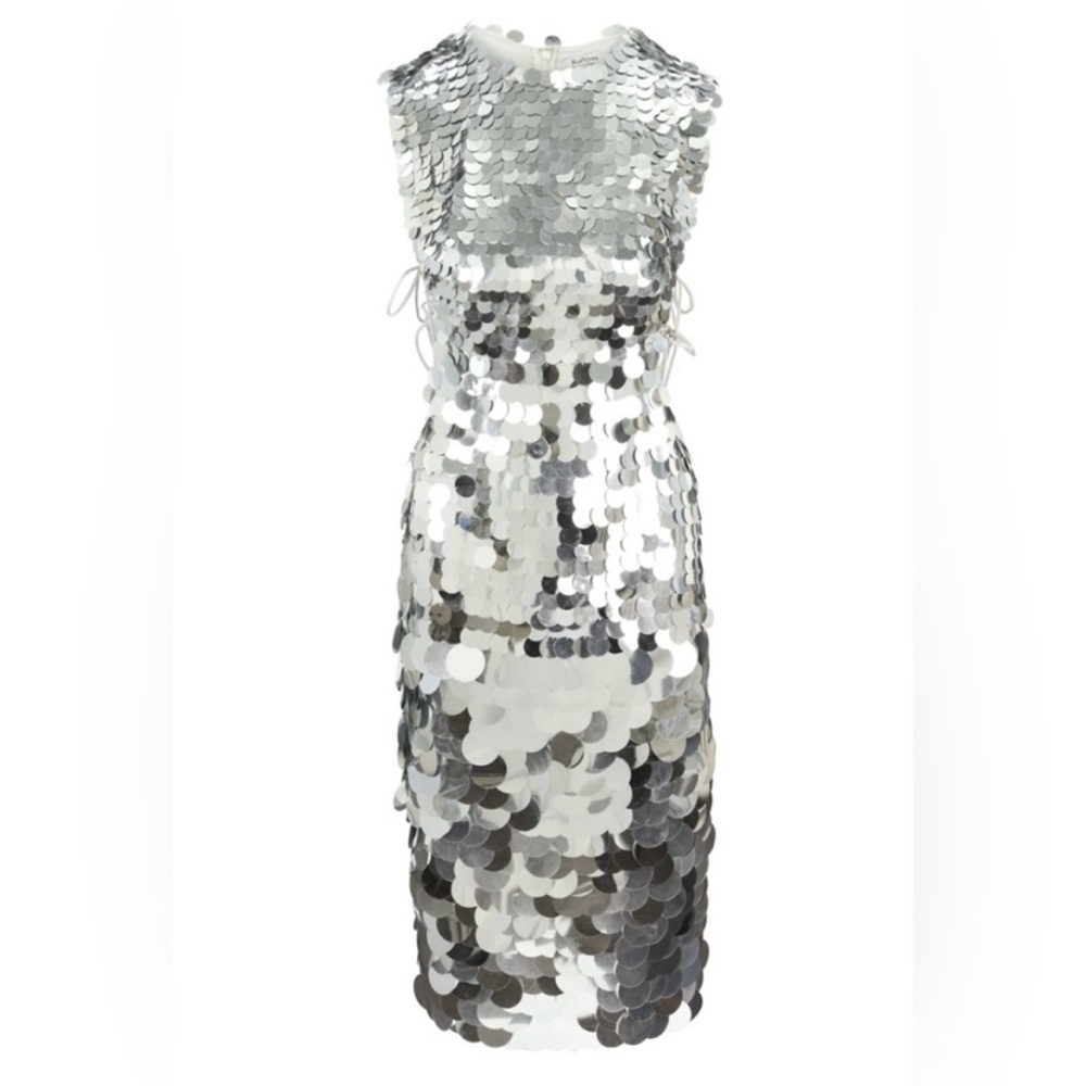 Nova Dress Silver Disc Sequin